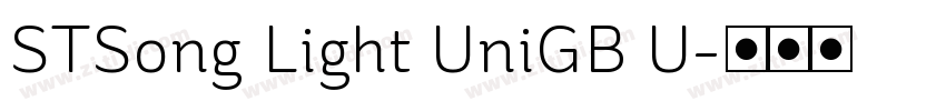STSong Light UniGB U字体转换